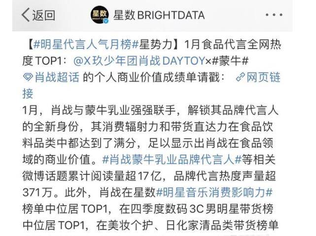 皇冠信用网登1_肖战登1月食品代言全网热度TOP1皇冠信用网登1,个人商业价值又创新高了