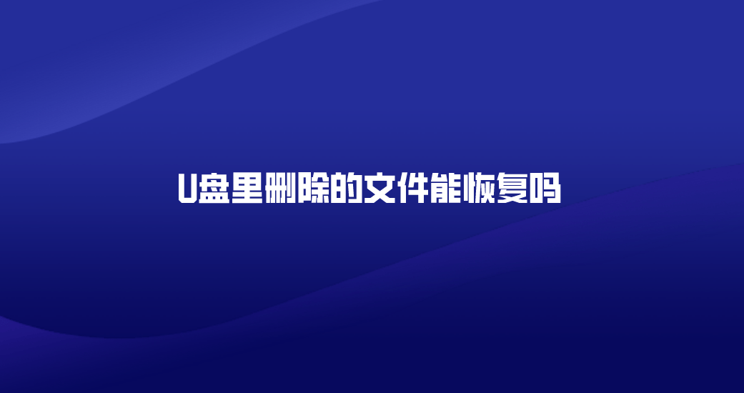 介绍个信用盘网址_U盘里删除的文件能恢复吗介绍个信用盘网址?介绍六个可以手动尝试的方法