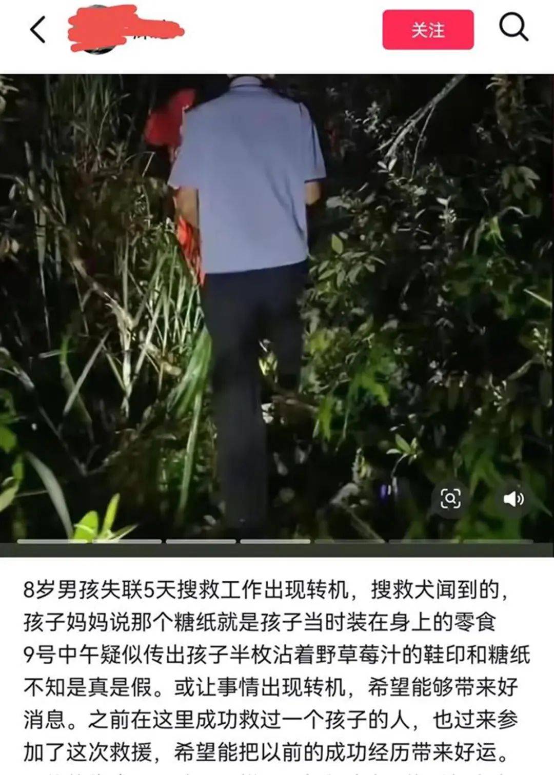 welcome皇冠注册
_2只搜救犬受伤welcome皇冠注册
!发现福建8岁失踪男孩的脚印和糖纸?搜救人员回应